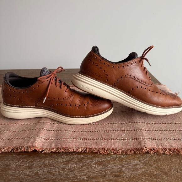 Cole Haan Original Grand Ultra Wingtip Oxfords Brown 9.5M - Picture 7 of 13